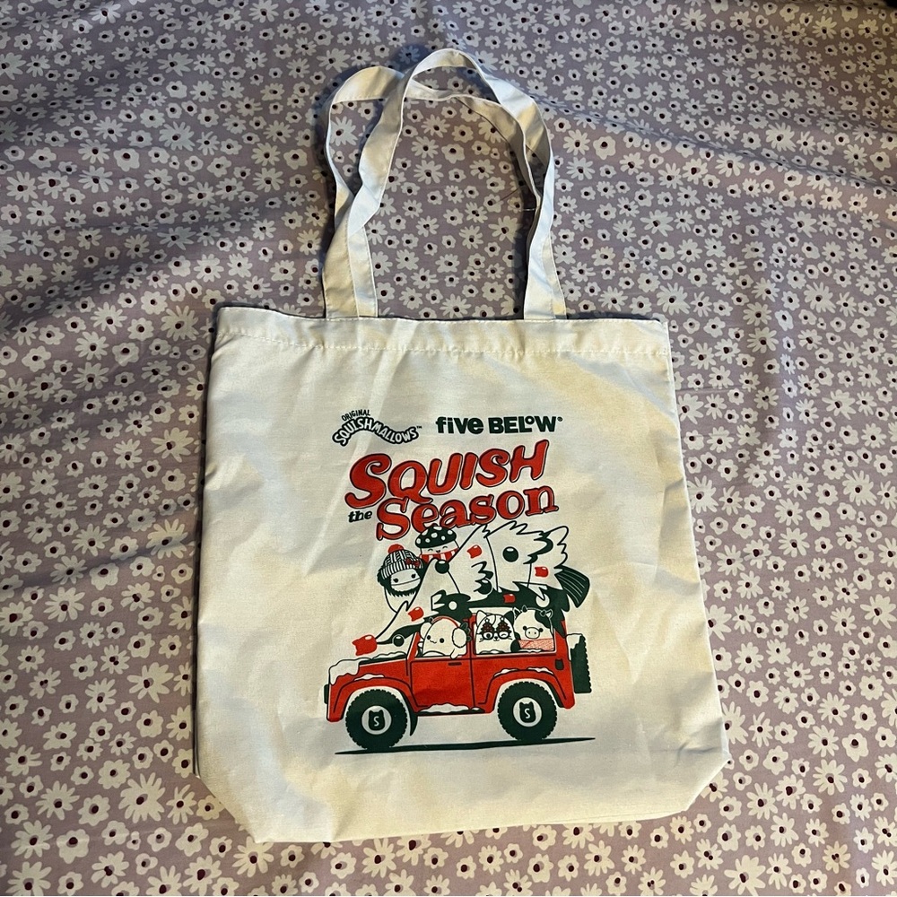 Five below Squishmallows Christmas tote bag